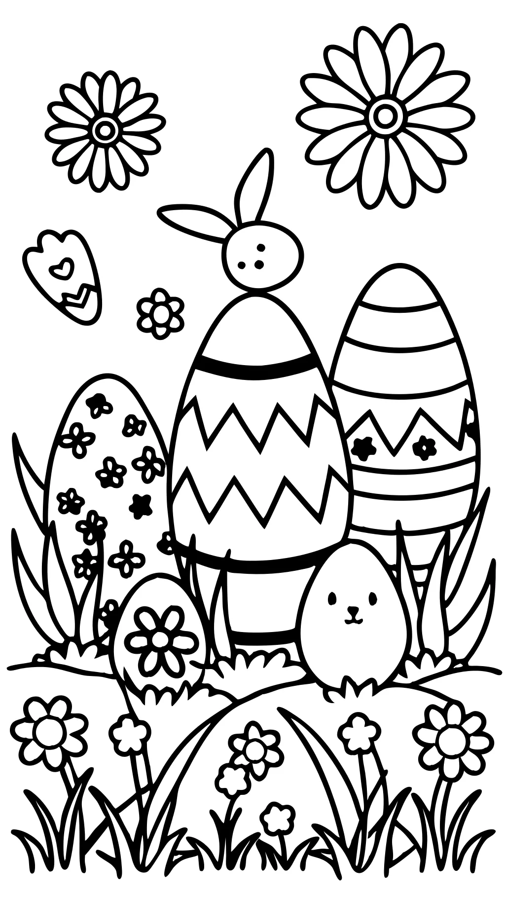 coloriage oeuf de Pâques